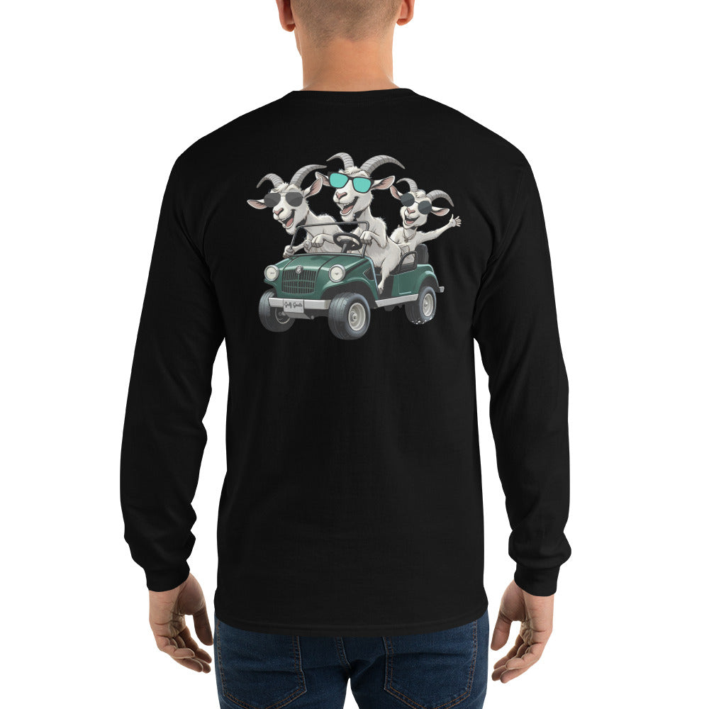 Golf Goats Back Nine Joyride Long Sleeve T-Shirt - Black
