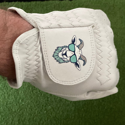 The Golf Goats 100% Cabretta Soft Leather White Golf Glove